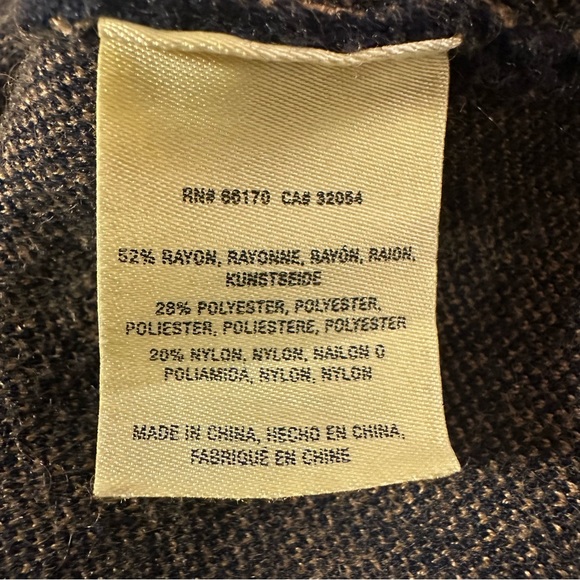 Maeve By Anthropologie Blue Leopard Mini Shift Pullover Sweater Dress - Picture 10 of 12